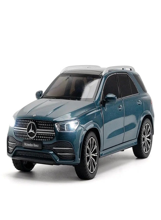 KENIRY Scale Exclusive Alloy Metal Pull Back Die-cast Car Model with Sound Light Mini Auto Toy for Kids Metal Model Toy Car with Sound and Light (1.24 Scale M-Benz GLE 350-BLUE) - Image 1